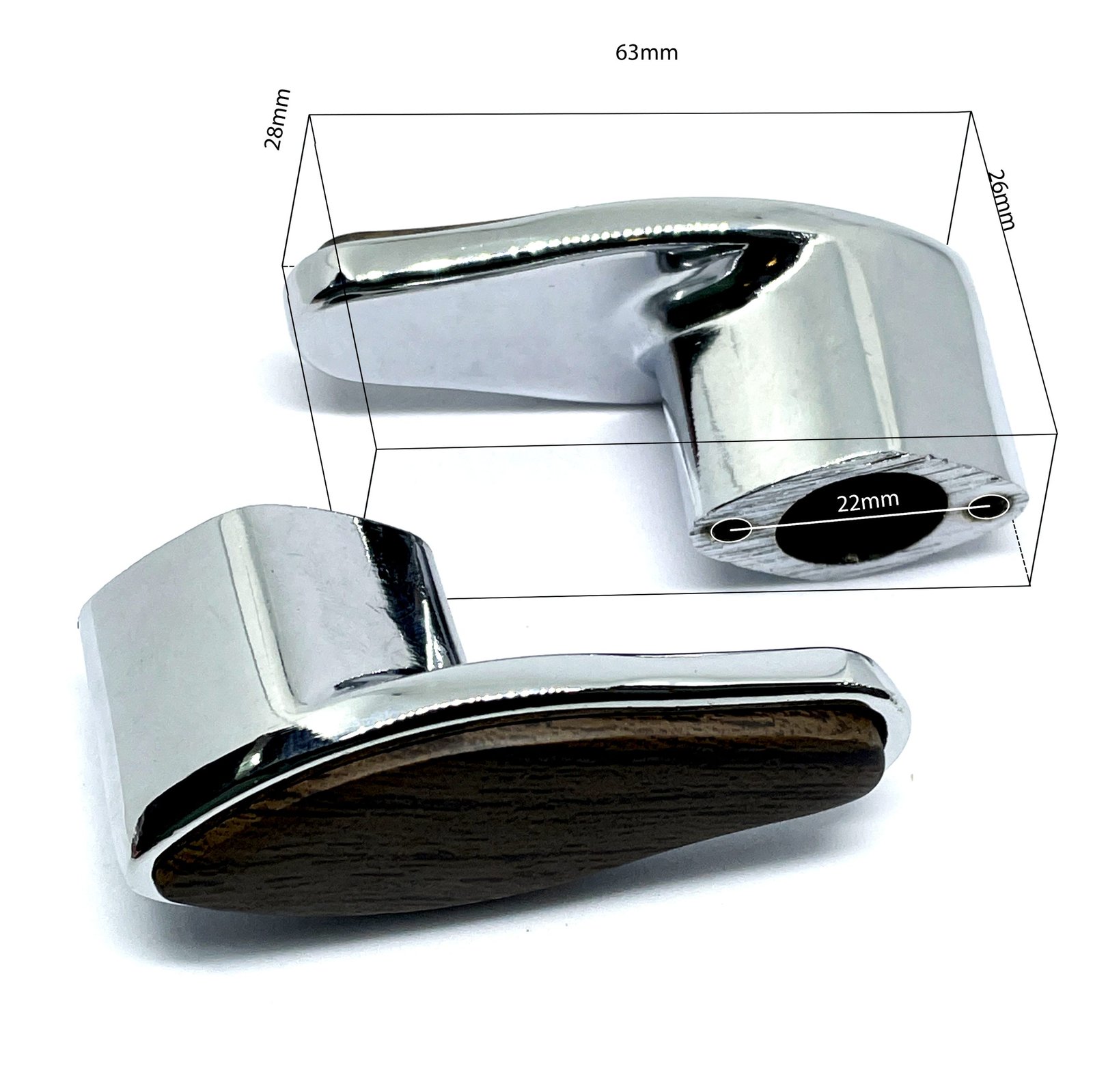 Stainless Steel Wooden Texture Knobs - Image 5