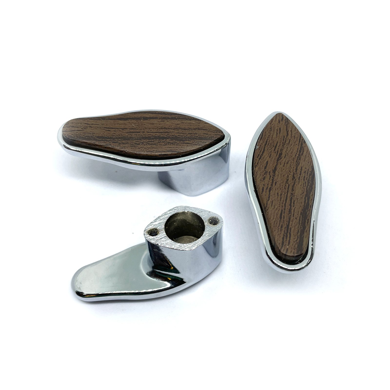 Stainless Steel Wooden Texture Knobs - Image 3